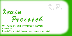 kevin preisich business card